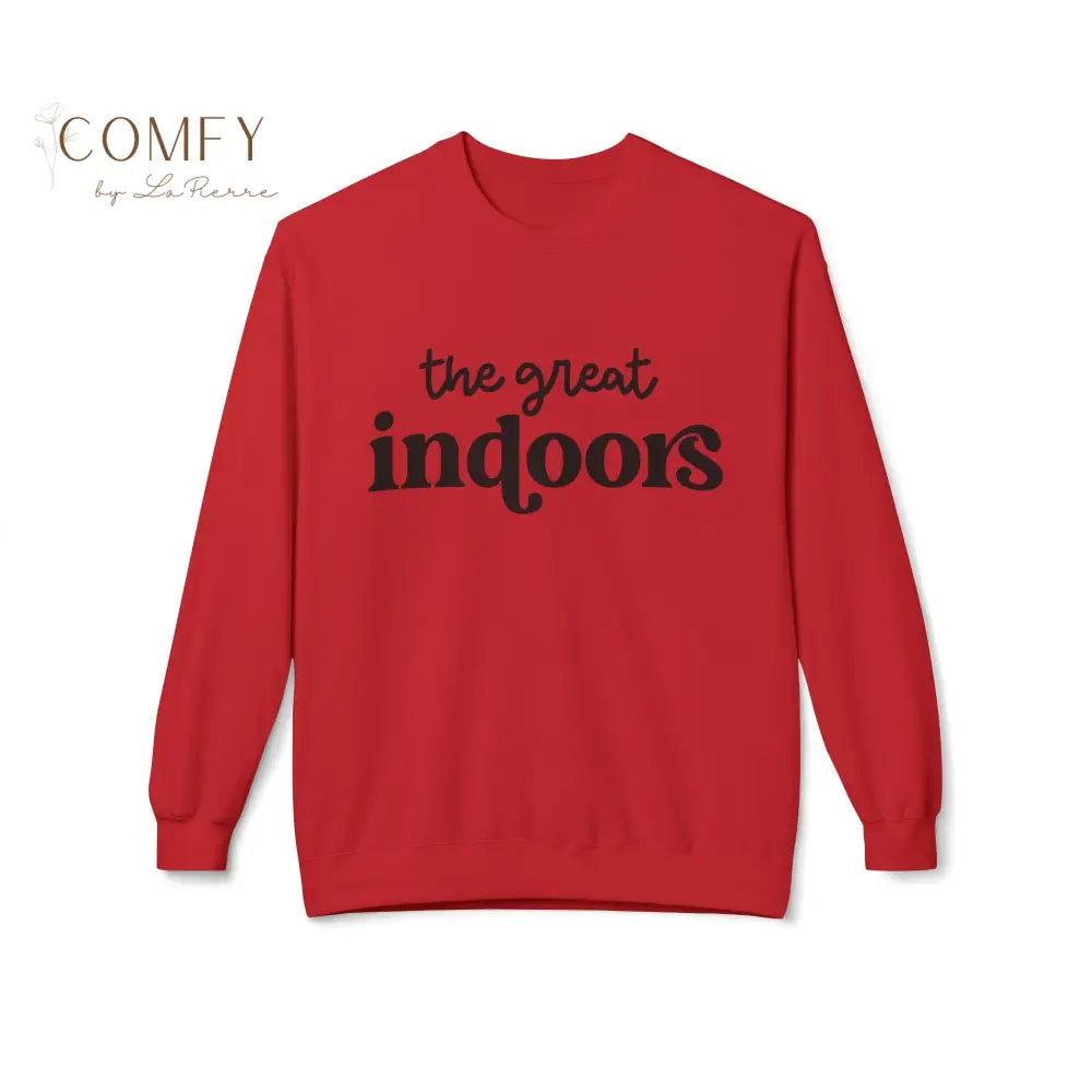 The Great Indoors Sweatshirt • Funny Homebody Crewneck • Cozy Indoor Lifestyle Graphic Sweatshirt • Unisex Softstyle