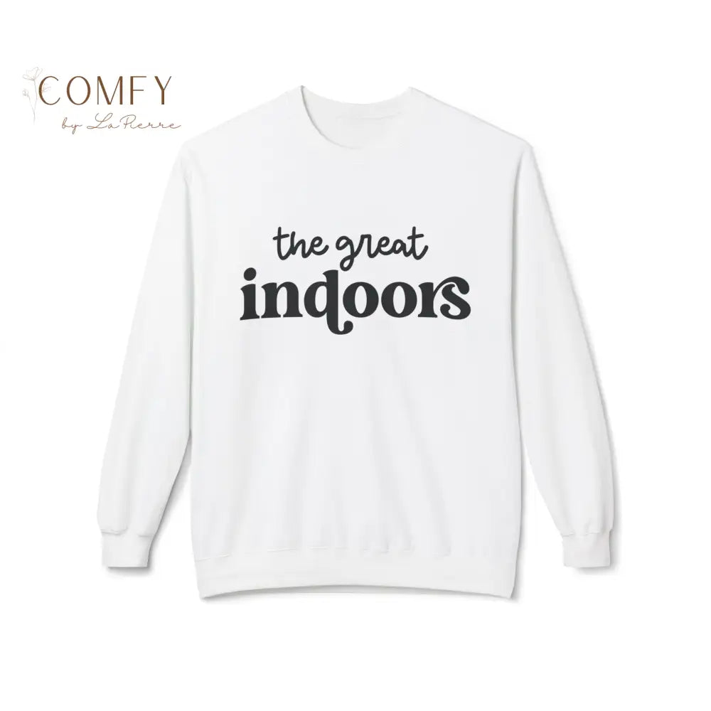 The Great Indoors Sweatshirt • Funny Homebody Crewneck • Cozy Indoor Lifestyle Graphic Sweatshirt • Unisex Softstyle