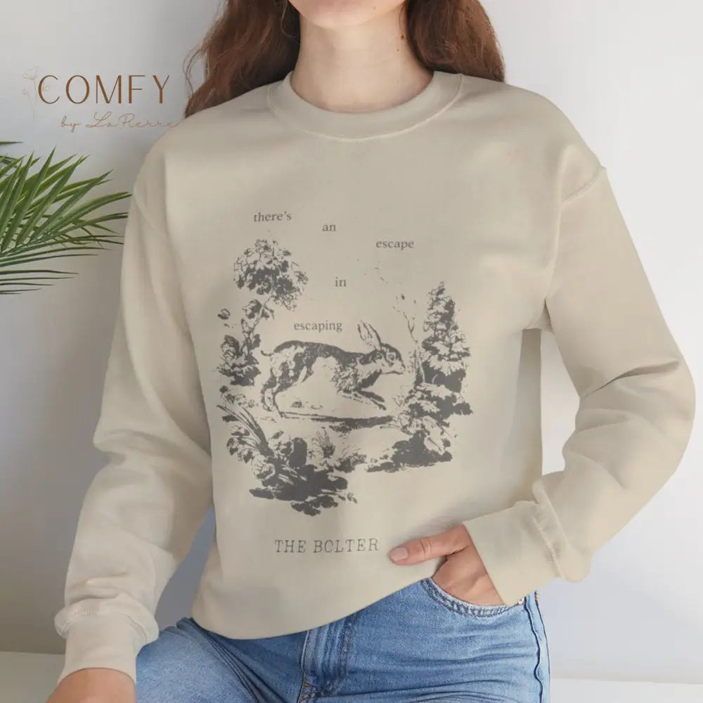 There’s Escape in Escaping Poetic Aesthetic Sweatshirt • Emotional Soft Fleece Crewneck (S–3XL) Sweatshirt