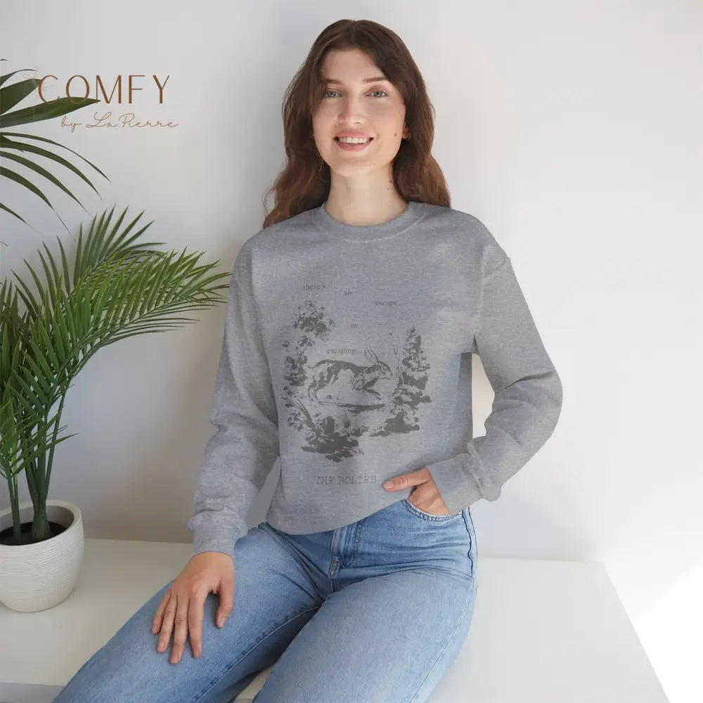 There’s Escape in Escaping Poetic Aesthetic Sweatshirt • Emotional Soft Fleece Crewneck (S–3XL) Sweatshirt