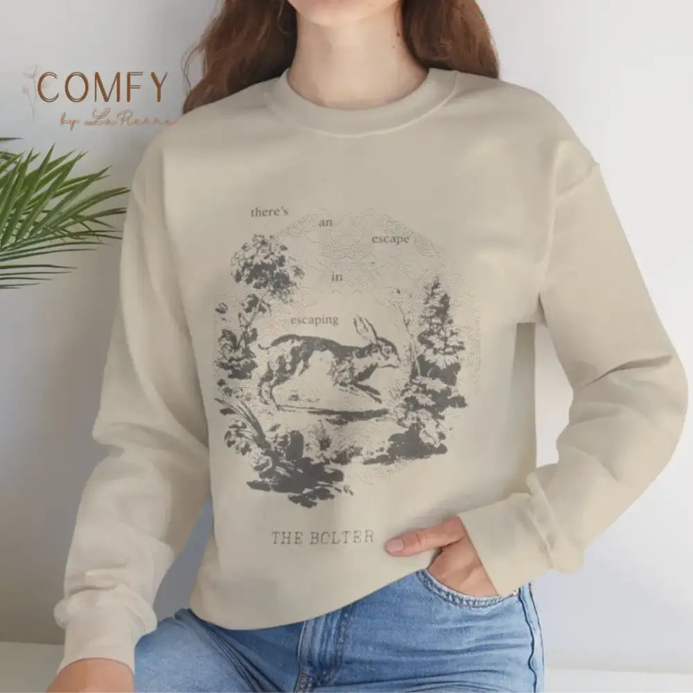 There’s Escape in Escaping Poetic Aesthetic Sweatshirt • Emotional Soft Fleece Crewneck (S–3XL) Sweatshirt