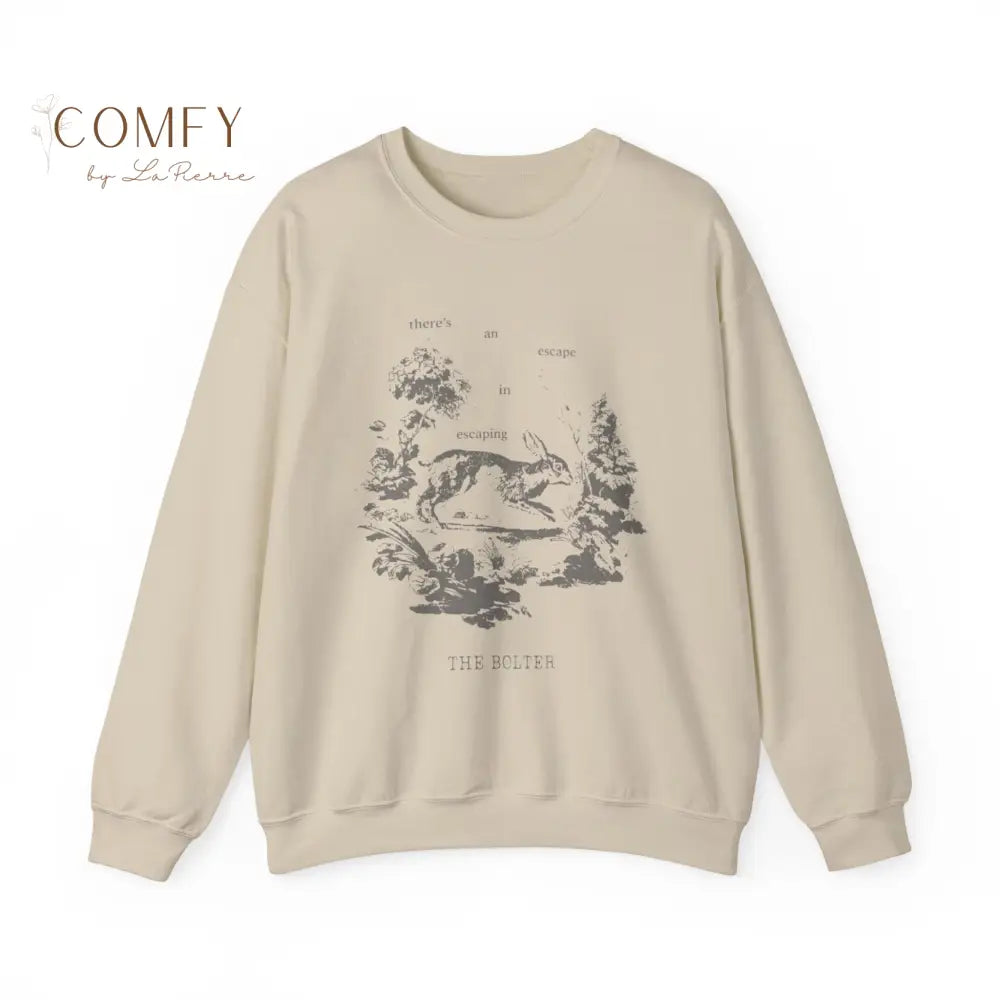 There’s Escape in Escaping Poetic Aesthetic Sweatshirt • Emotional Soft Fleece Crewneck (S–3XL) Sand / S Sweatshirt