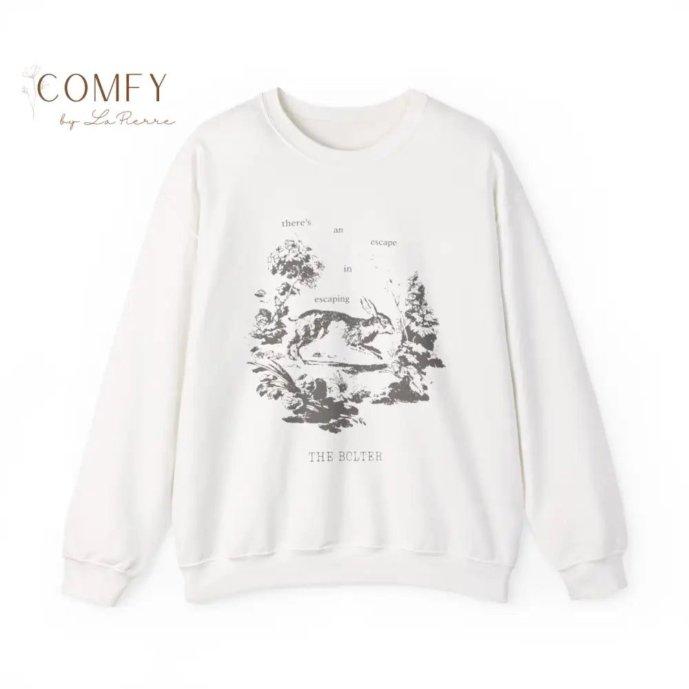 There’s Escape in Escaping Poetic Aesthetic Sweatshirt • Emotional Soft Fleece Crewneck (S–3XL) White / S Sweatshirt