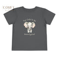 Elephant ’Too Cute to Be Neurotypical’-Soft Toddler Short Sleeve Tee (2T-5T) Asphalt / 2T Kids clothes
