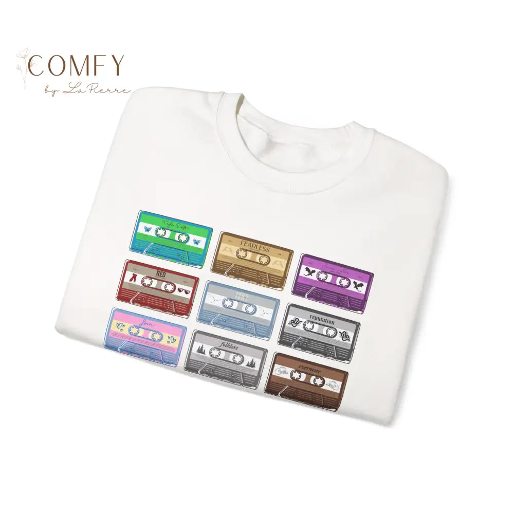 TS Vintage Cassette Tapes through the Eras Sweatshirt (S-3XL) Sweatshirt