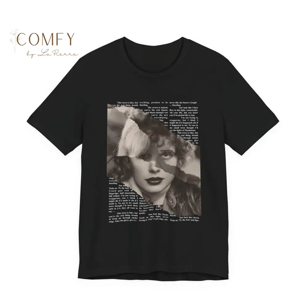 Clara Bow T-Shirt Unisex Soft Short Sleeve Tee (S-3XL) Black / XS T-Shirt