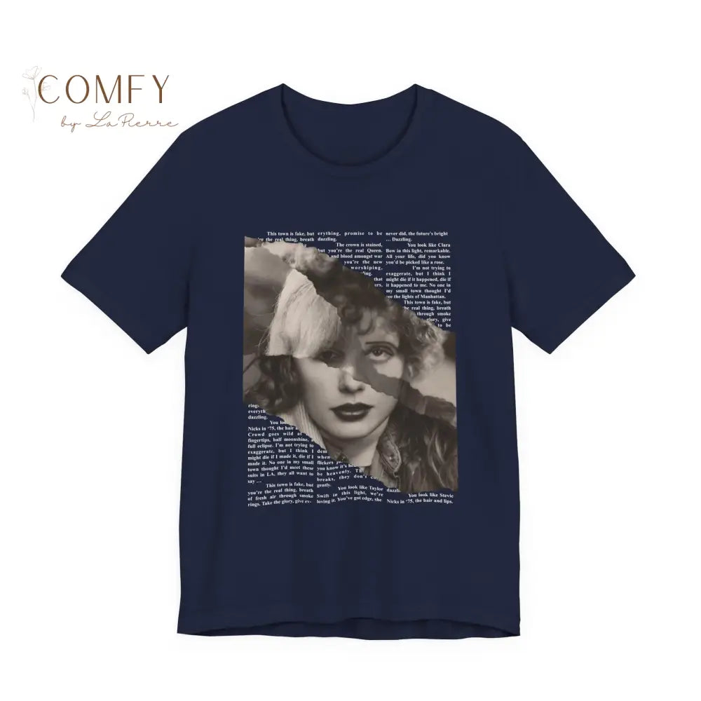 Clara Bow T-Shirt Unisex Soft Short Sleeve Tee (S-3XL) Navy / S T-Shirt