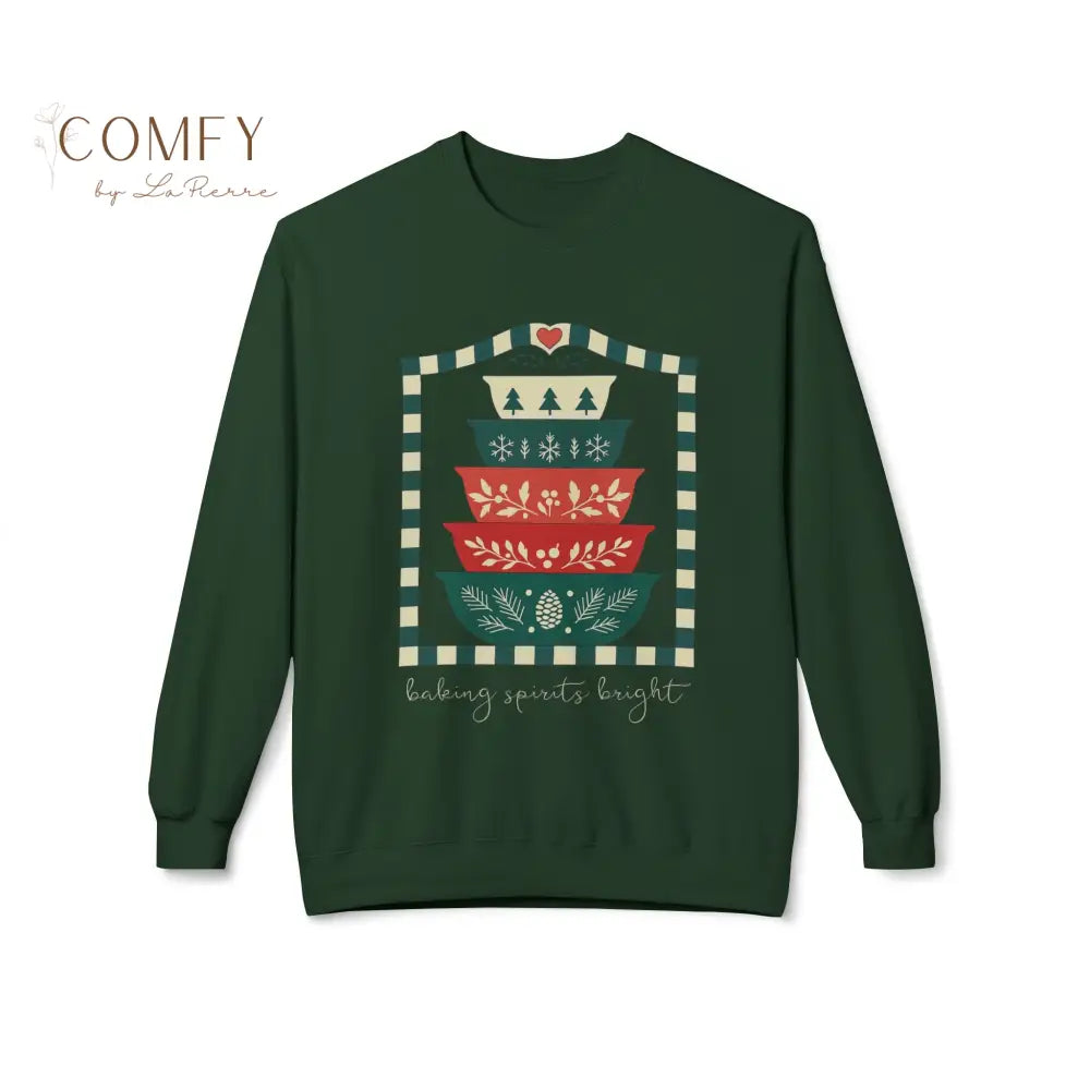 Vintage “Making Spirits Bright” Christmas Sweatshirt • Holiday Plaid Stack Crewneck • Retro Festive Winter Pullover