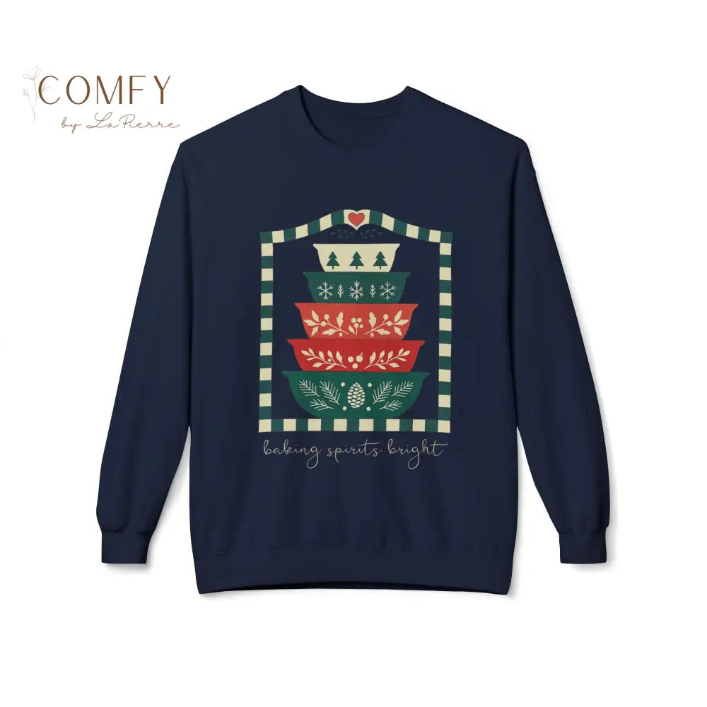 Vintage “Making Spirits Bright” Christmas Sweatshirt • Holiday Plaid Stack Crewneck • Retro Festive Winter Pullover