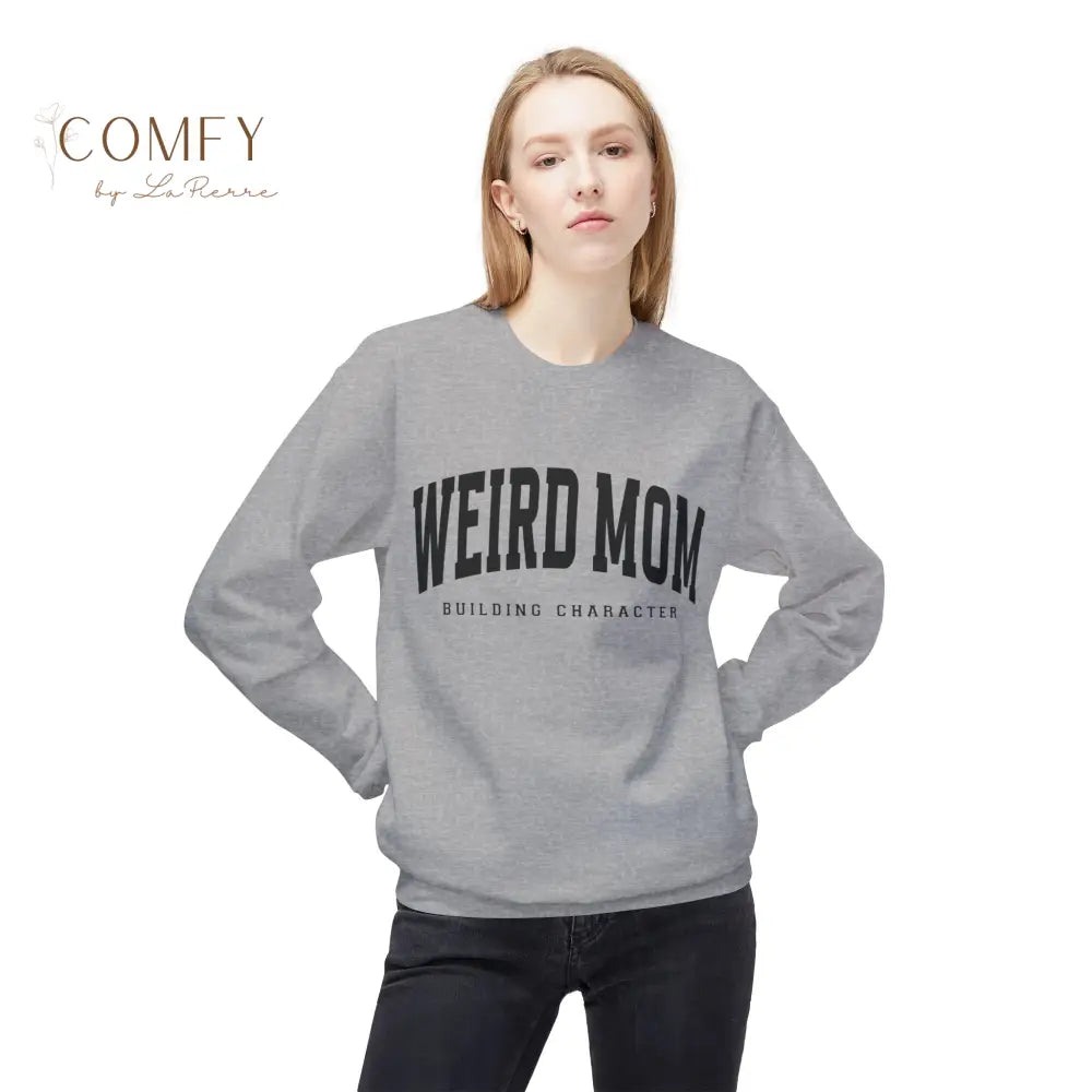 Weird Mom Building Character - Unisex Softstyle Crewneck Sweatshirt (S-4XL) Sweatshirt