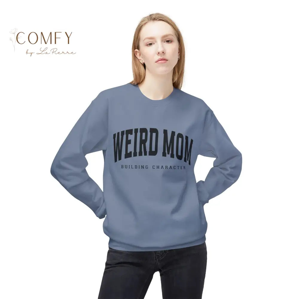 Weird Mom Building Character - Unisex Softstyle Crewneck Sweatshirt (S-4XL) Sweatshirt