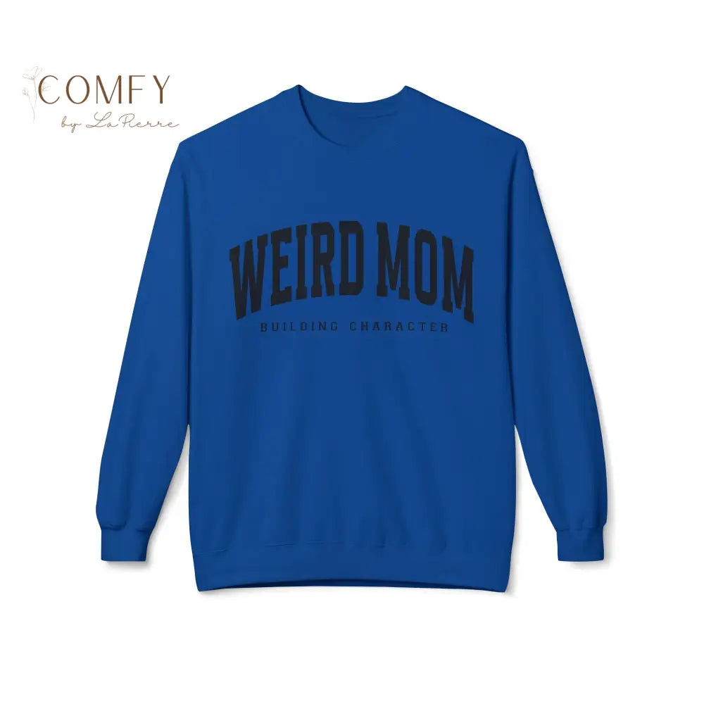 Weird Mom Building Character - Unisex Softstyle Crewneck Sweatshirt (S-4XL) Royal / S Sweatshirt