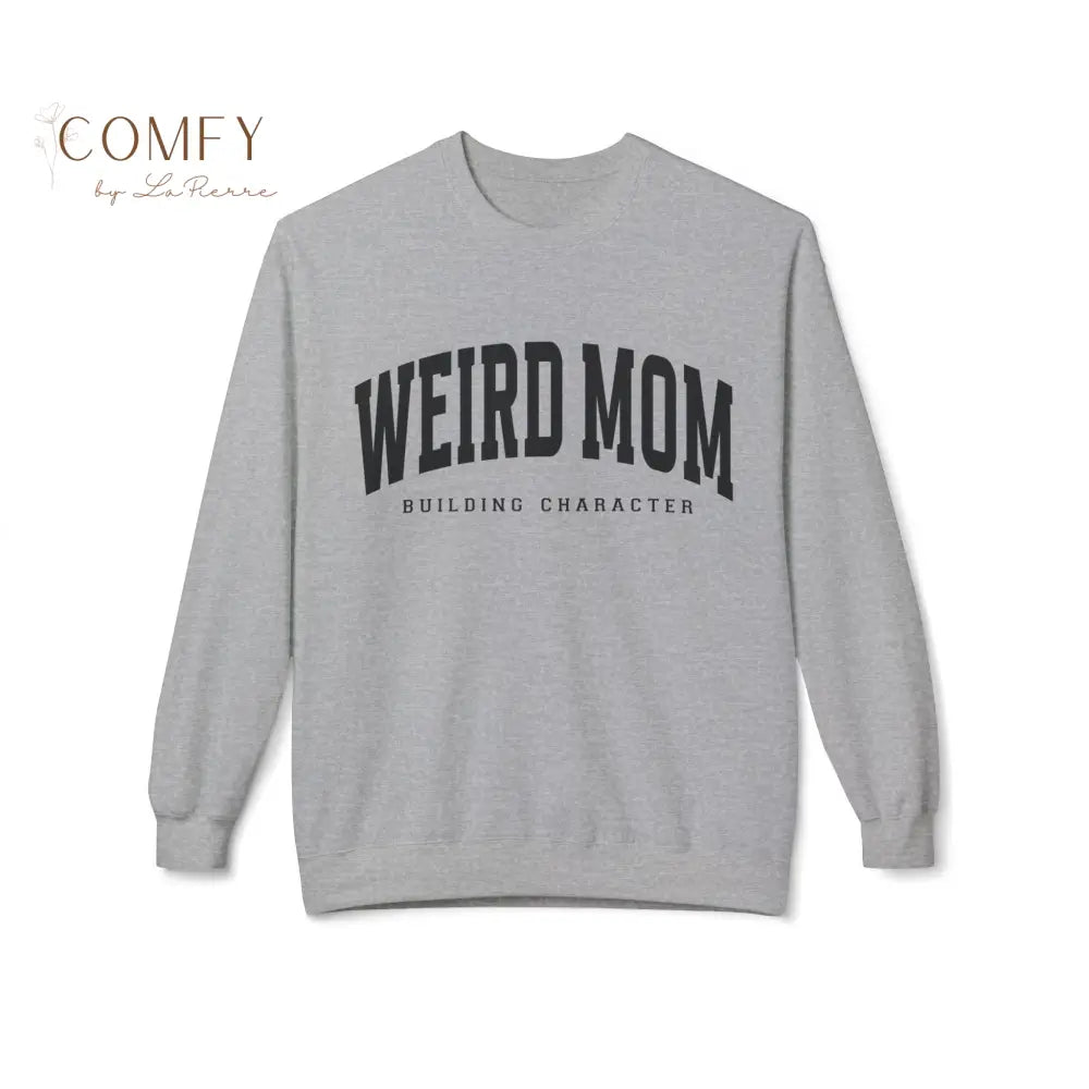 Weird Mom Building Character - Unisex Softstyle Crewneck Sweatshirt (S-4XL) Sport Grey / S Sweatshirt