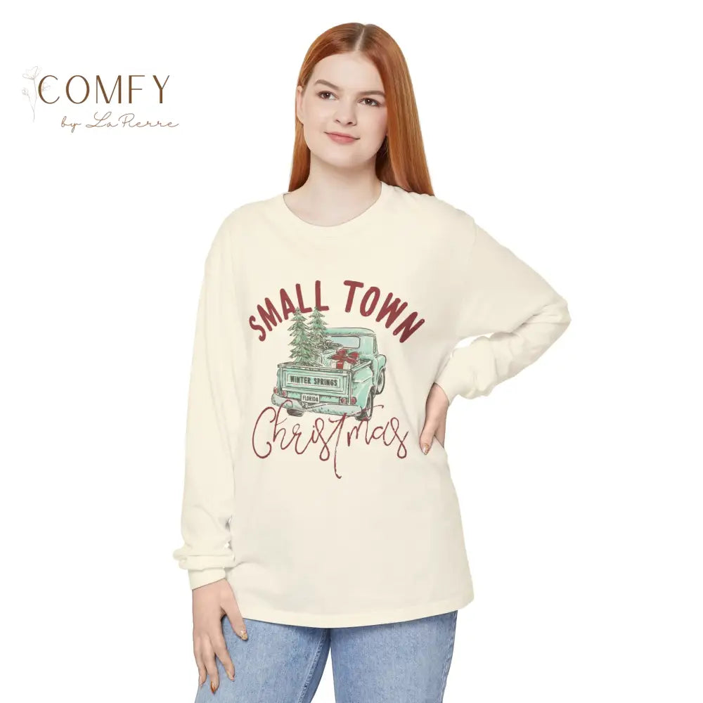 Winter Springs Florida Small Town Christmas - Unisex Long Sleeve T-Shirt (S-3XL) Ivory / S Long-sleeve