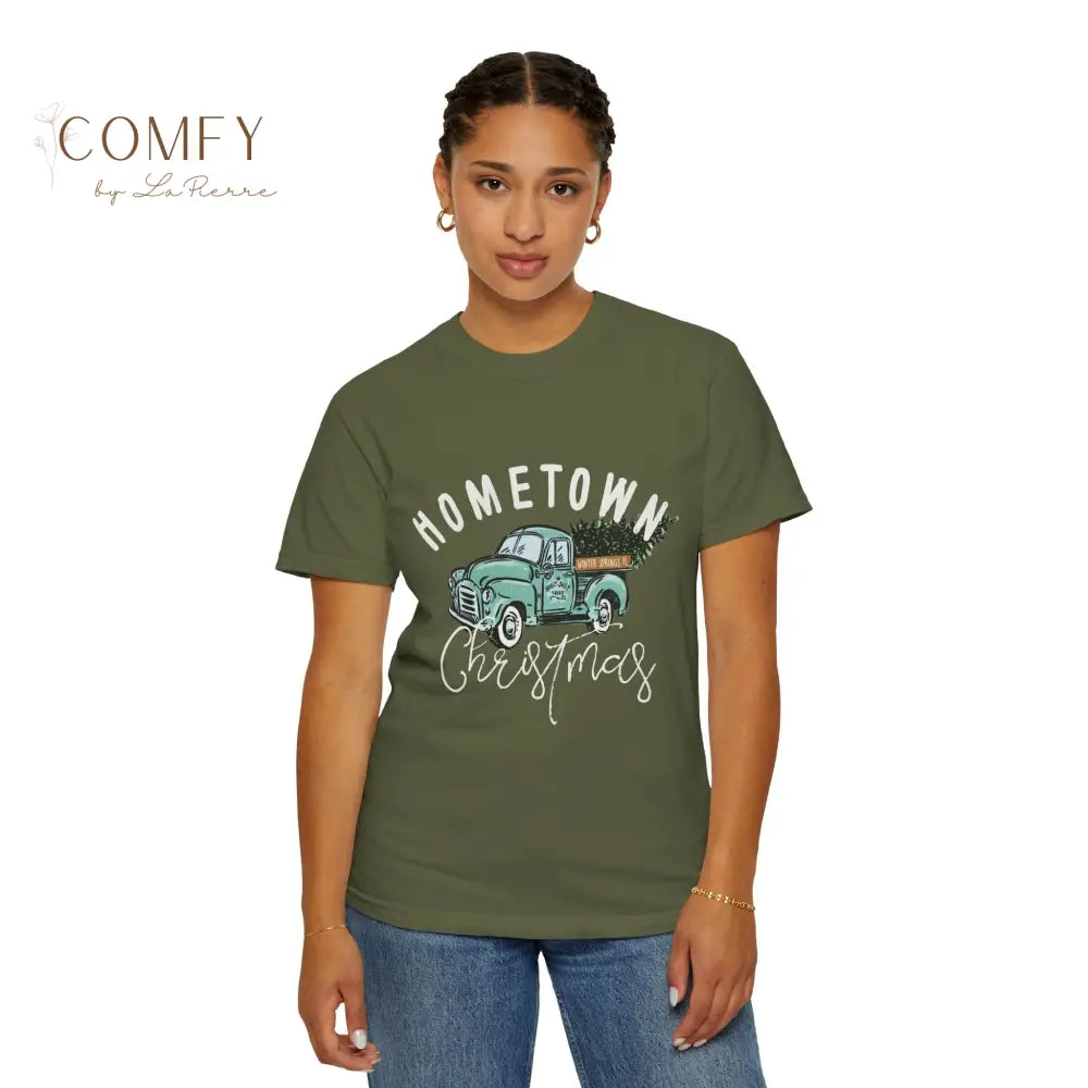 Winter Springs Hometown Christmas - Unisex Garment-Dyed T-shirt (S-4XL) T-Shirt