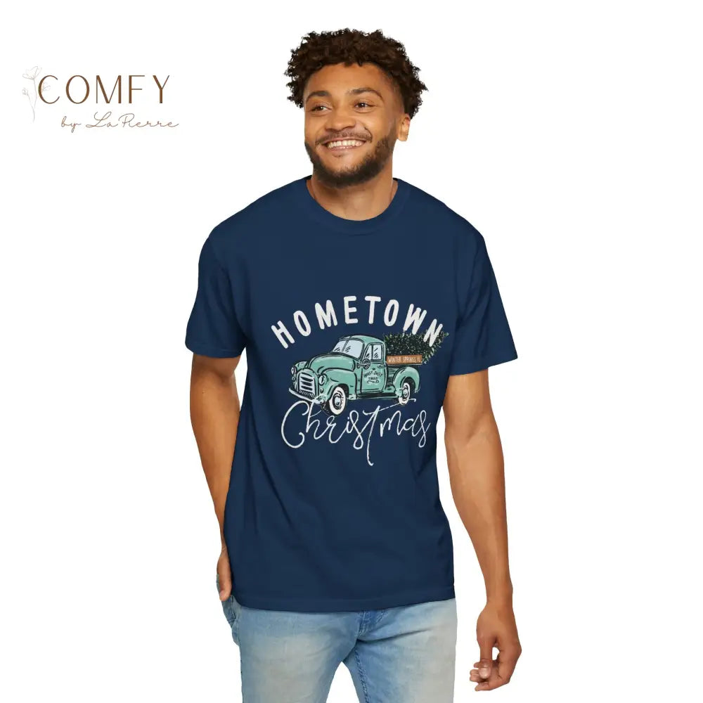 Winter Springs Hometown Christmas - Unisex Garment-Dyed T-shirt (S-4XL) T-Shirt