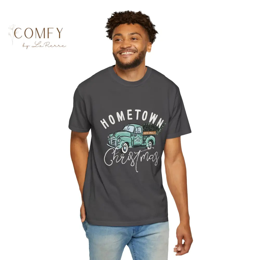 Winter Springs Hometown Christmas - Unisex Garment-Dyed T-shirt (S-4XL) T-Shirt