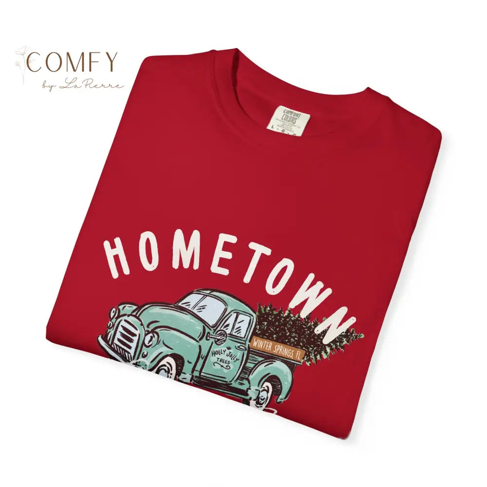 Winter Springs Hometown Christmas - Unisex Garment-Dyed T-shirt (S-4XL) T-Shirt