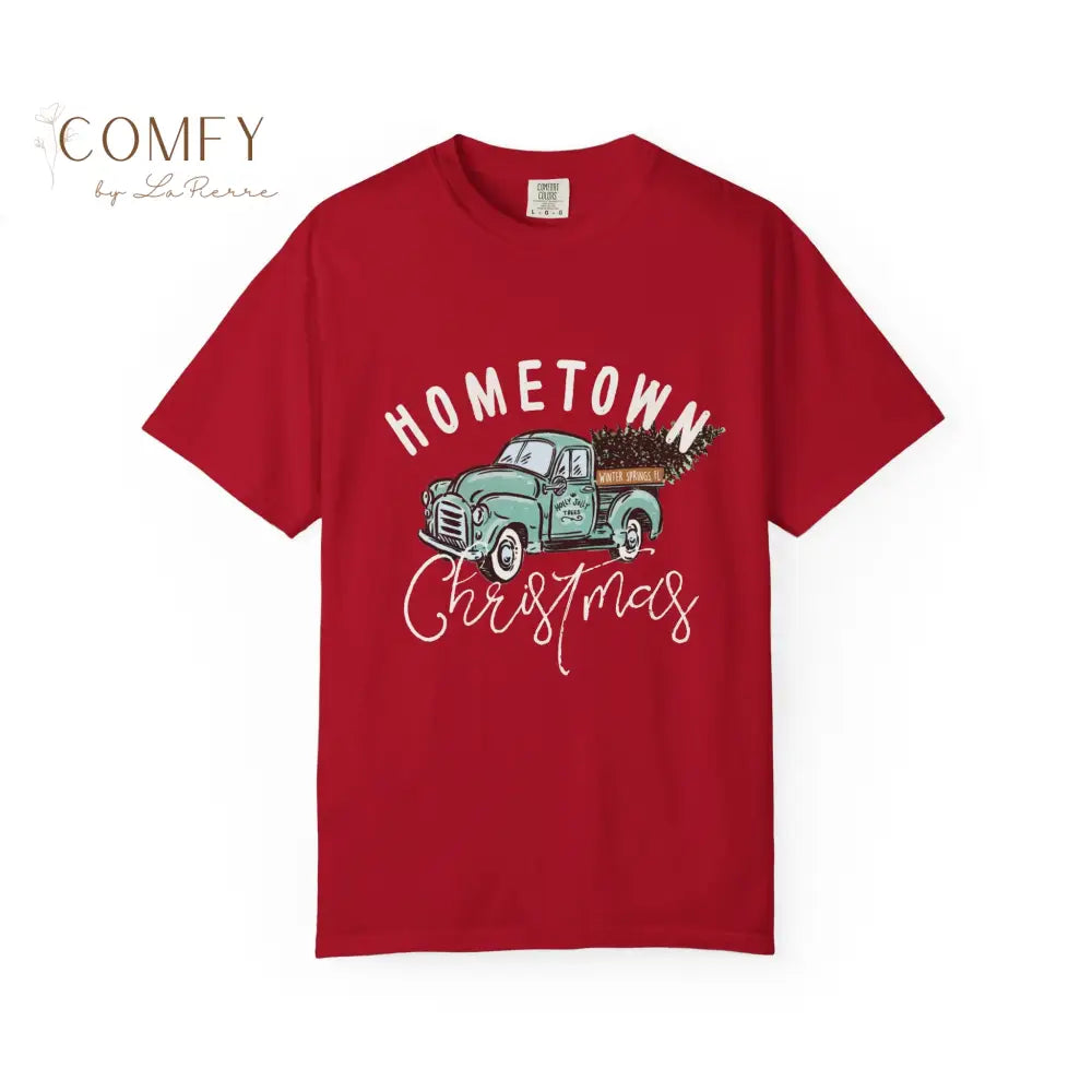 Winter Springs Hometown Christmas - Unisex Garment-Dyed T-shirt (S-4XL) T-Shirt